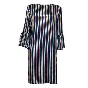 kaos jeans Italy 44 striped bell sleeve midi dress US Size 8